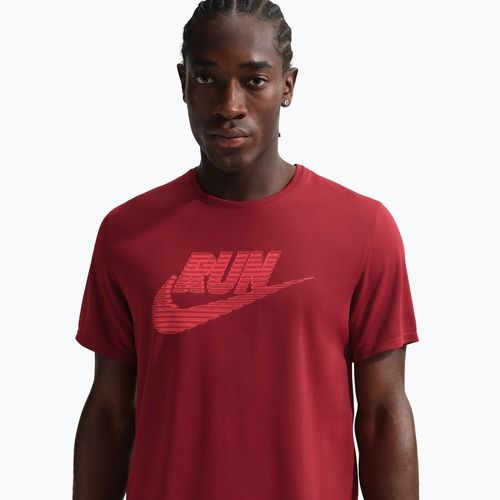Tricou de alergare pentru bărbați Nike Miler Dri-Fit UV team crimson/light crimson