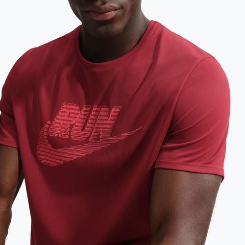 Tricou de alergare pentru bărbați Nike Miler Dri-Fit UV team crimson/light crimson