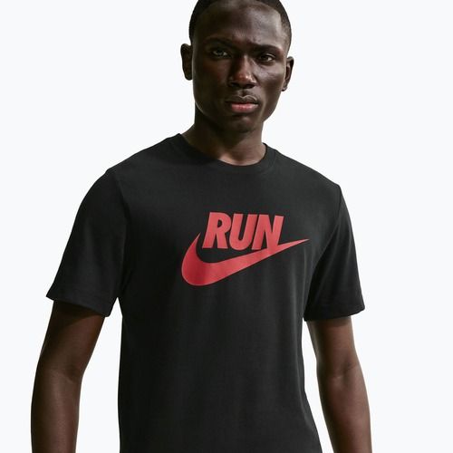 Tricou pentru bărbați Nike Dri-Fit Running black/team crimson