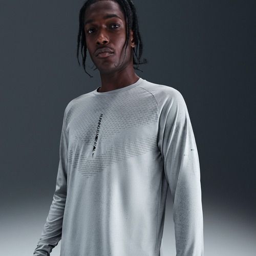 Longsleeve de alergare pentru bărbați Nike Stride Dri-Fit ADV light smoke grey