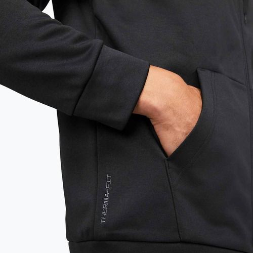 Bluză de antrenament pentru bărbați Nike Therma Fit Full-Zip black/black/white