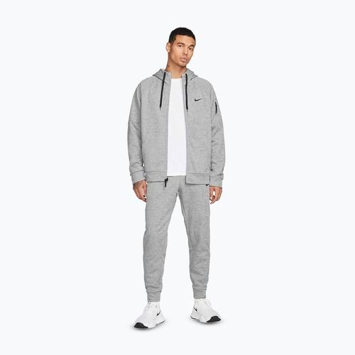 Bluză de antrenament pentru bărbați Nike Therma Fit Full-Zip dark grey heather/particle grey/black