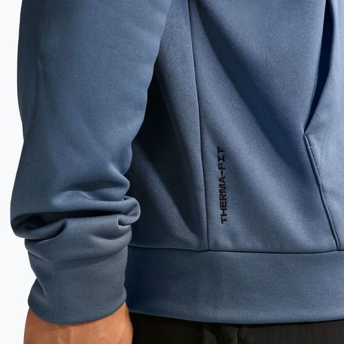 Bluză de antrenament pentru bărbați Nike Therma Fit Full-Zip diffused blue/diffused blue/black