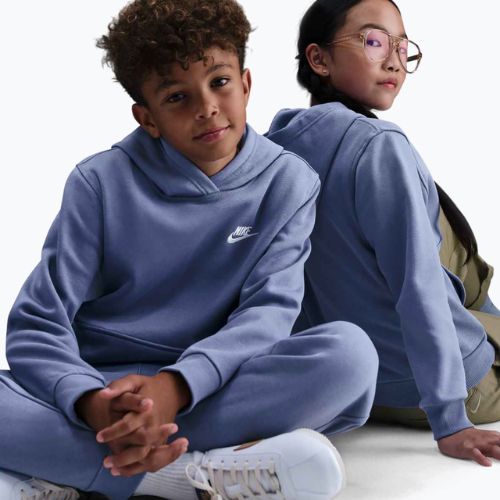 Bluză pentru copii Nike Sportswear Club Fleece world indigo/white