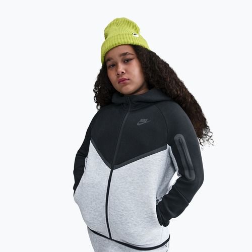 Bluză pentru copii Nike Sportswear Tech Fleece Full-Zip dark grey heather/black/black/black