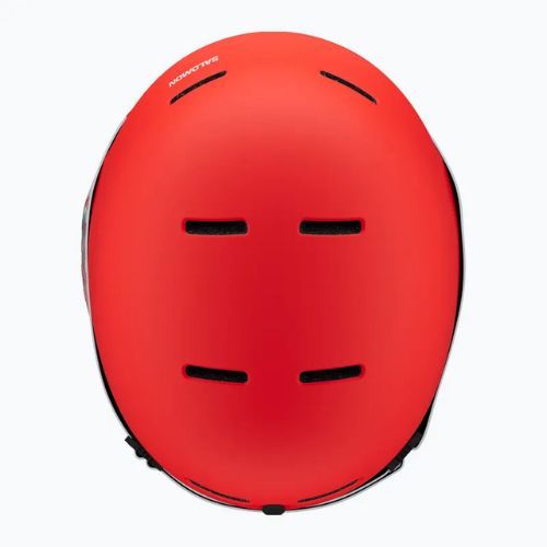Casca de schi pentru copii Salomon Player Combo + Ochelari XV Jr cherry tomato/red silver mirror