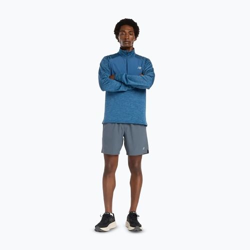 Longsleeve de alergare pentru bărbați New Balance Athletics Heat Grid 1/2 Zip dark shoreline