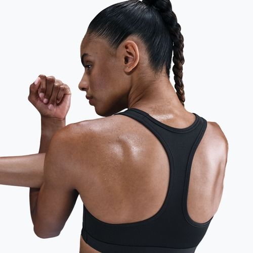 Sutien de antrenament Nike Swoosh Medium Support black/white