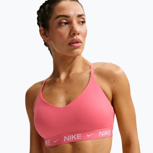 Sutien de antrenament Nike Dri-Fit Indy Light Support sea coral/sea coral/white