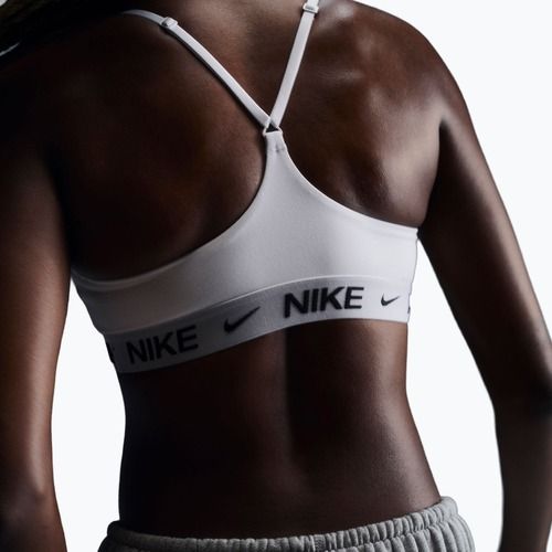 Sutien de antrenament Nike Dri-Fit Indy Light Support white/black