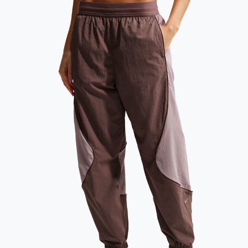 Pantaloni de alergare pentru femei Nike Swift UV Repel Mid-Rise tattoo/light violet ore