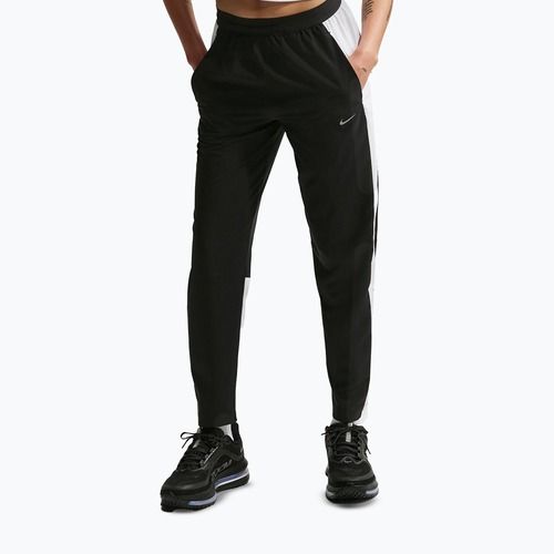 Pantaloni de alergare pentru femei Nike Tempo Swoosh Dri-Fit Mid-Rise 7/8 black/white