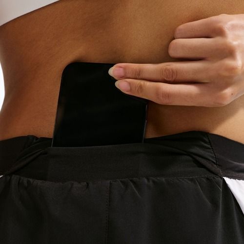 Pantaloni de alergare pentru femei Nike Tempo Swoosh Dri-Fit Mid-Rise 7/8 black/white