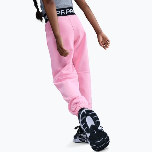Pantaloni pentru copii Nike Pro Fleece Dri-Fit med soft pink/med soft pink/black/white