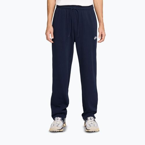 Pantaloni pentru bărbați Nike Sportswear Club Knit Open-Hem obsidian/white