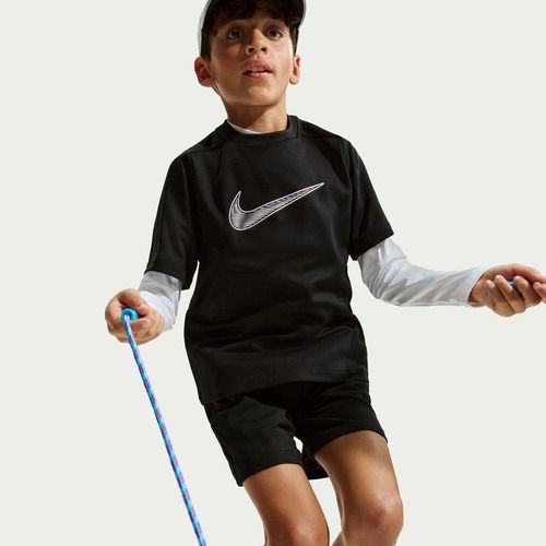 Tricou pentru copii Nike Multi Dri-Fit black/white