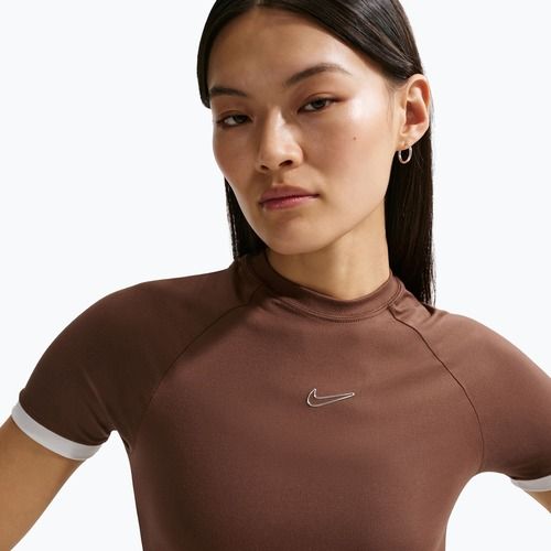 Tricou pentru femei Nike Gloss Fitted Top light chocolate