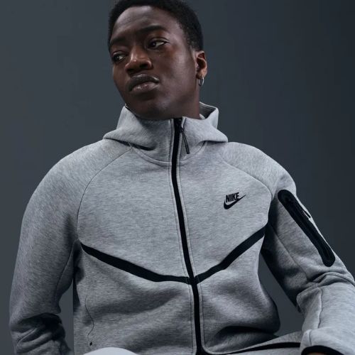 Geacă pentru bărbați Nike Tech Windrunner Full Zip cave dark grey heather/black