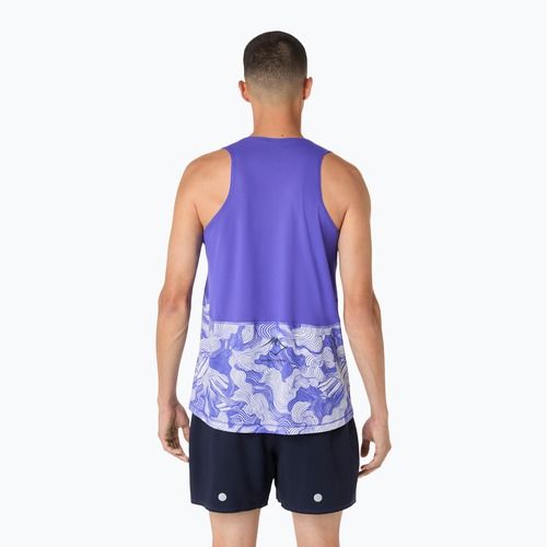 Tricou de alergare pentru bărbați ASICS Fujitrail Singlet cobalt burst/cream
