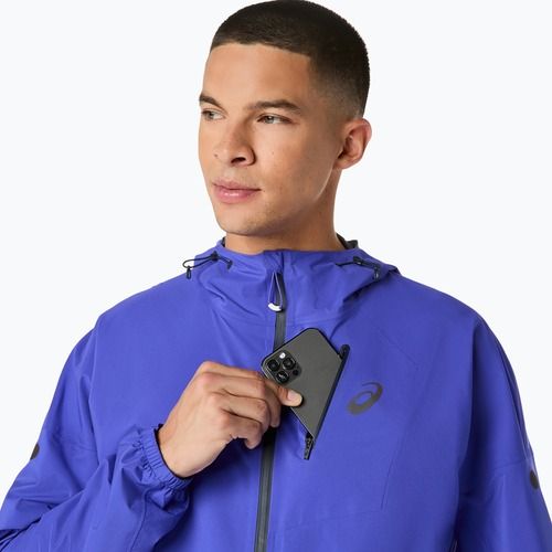 Geacă de alergare pentru bărbați ASICS Fujitrail Elite Waterproof cobalt burst/midnight