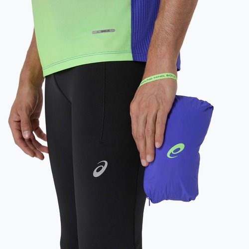 Tricou de alergare pentru bărbați ASICS Road All Over Print Singlet cobalt burst/illuminate green