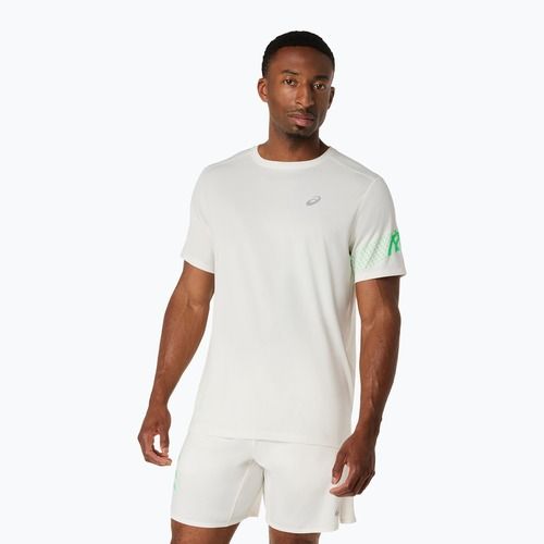 Tricou de alergare pentru bărbați ASICS Icon SS cream/vital green