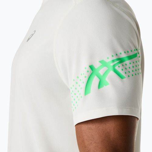 Tricou de alergare pentru bărbați ASICS Icon SS cream/vital green