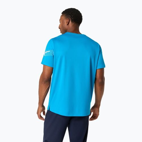Tricou de alergare pentru bărbați ASICS Icon SS Aegean Blue/Cream
