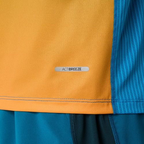 Tricou de alergare pentru bărbați ASICS Road Fade SS Aegean Blue/Yamabuki