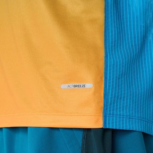 Tricou de alergare pentru bărbați ASICS Road Fade Singlet Aegean Blue/Yamabuki