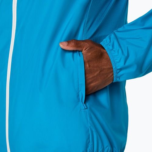 Geacă de alergare pentru bărbați ASICS Icon Aegean Blue/Cream