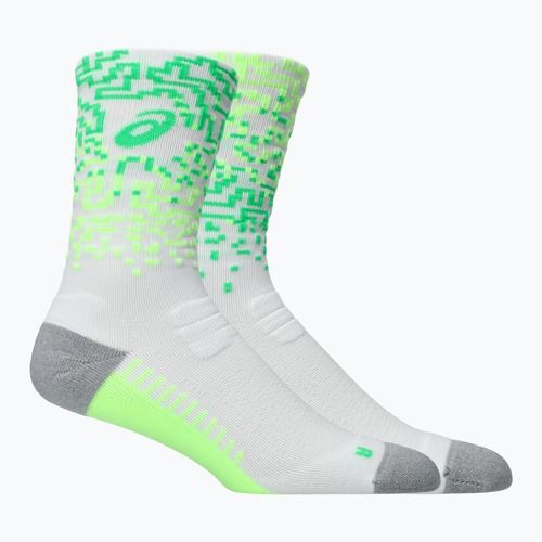 Șosete ASICS Performance Run Crew brilliant white/illum. green/vital green