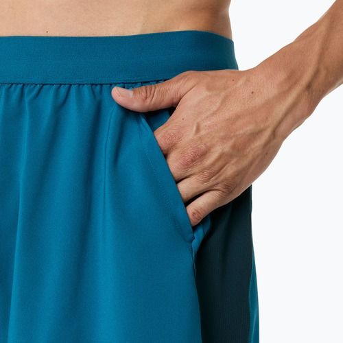 Pantaloni scurți de alergare pentru bărbați ASICS Road 5IN tranquil teal/dark teal/yamabuki yellow