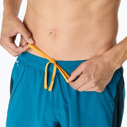 Pantaloni scurți de alergare pentru bărbați ASICS Road 7IN tranquil teal/dark teal/yamabuki