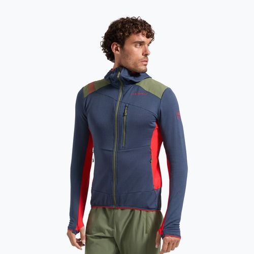 Bluză fleece pentru bărbați La Sportiva Aequilibrium Thermal Hoody Night Sky/Mountain Red