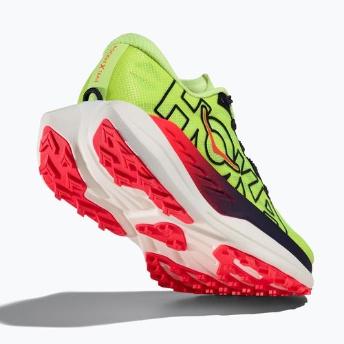 Încălțăminte de alergare pentru femei HOKA Rocket X Trail neon yuzu/neon flame
