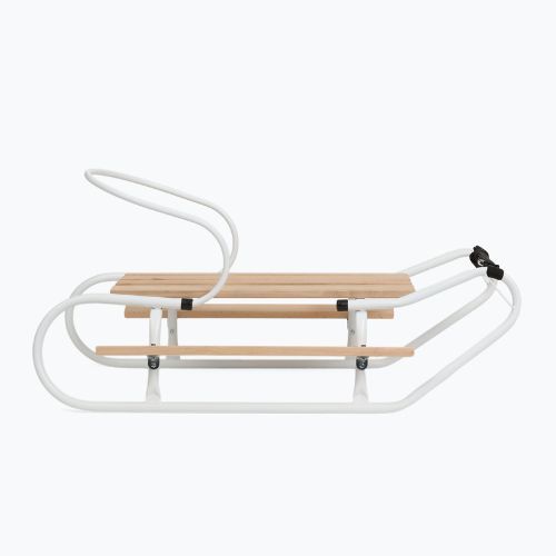 Sanie metalică HUMBAKA with backrest and footrests white