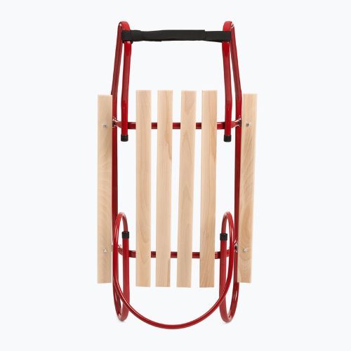 Sanie metalică HUMBAKA with backrest and footrests red