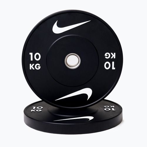 Greutate bumper Nike Strength Rubber Bumper Plates 10 kg black/white
