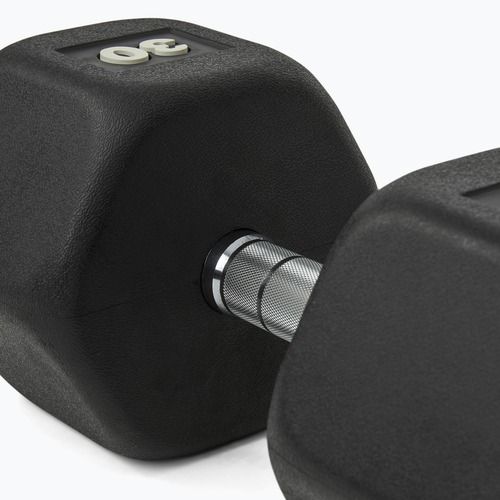 Gantera cauciucată Nike Strength Hex Dumbbell 30 kg black/white