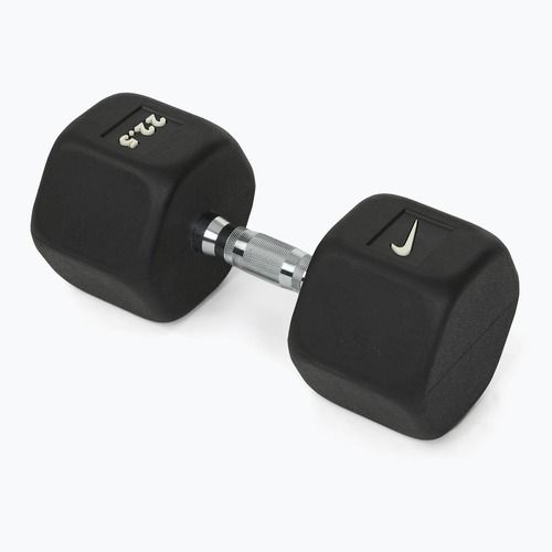 Gantera cauciucată Nike Strength Hex Dumbbell 22,5 kg black/white