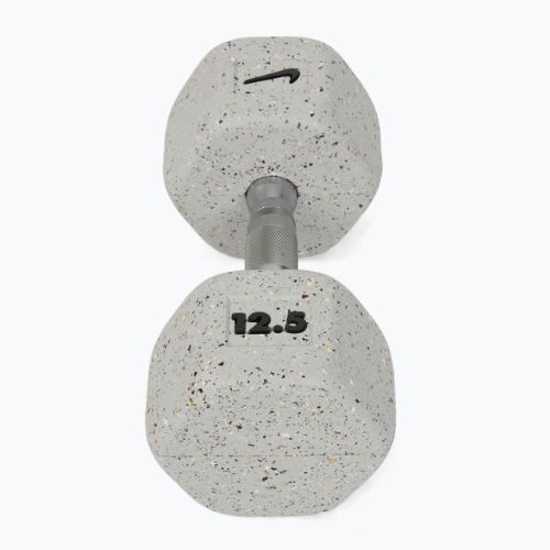Gantera cauciucată Nike Strength Grind Hex Dumbbell 12,5 kg wolf grey