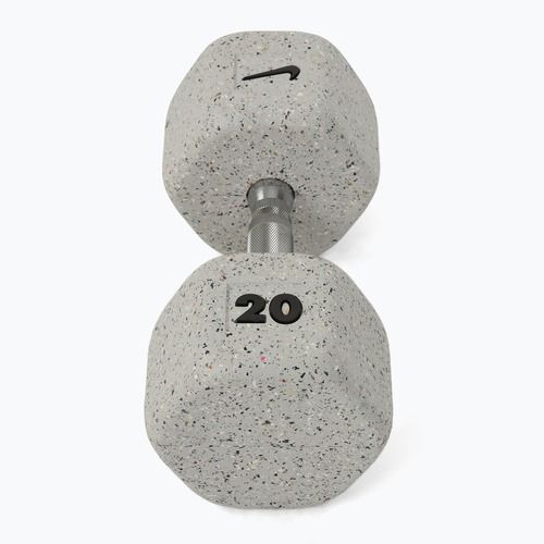 Gantera cauciucată Nike Strength Grind Hex Dumbbell 20 kg wolf grey