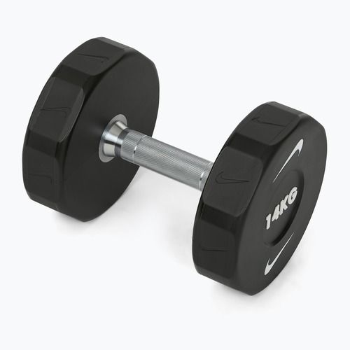 Haltă cromată Nike Strength Pro Urethane Dumbbell 14 kg black/white