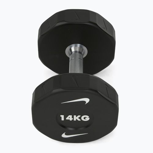 Haltă cromată Nike Strength Pro Urethane Dumbbell 14 kg black/white