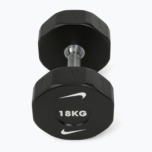 Haltă cromată Nike Strength Pro Urethane Dumbbell 18 kg black/white