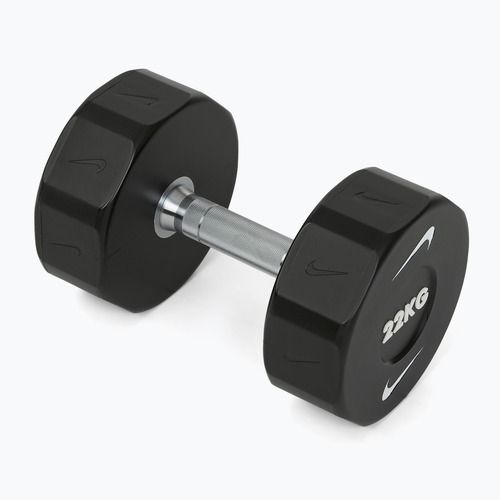 Haltă cromată Nike Strength Pro Urethane Dumbbell 22 kg black/white