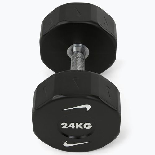 Haltă cromată Nike Strength Pro Urethane Dumbbell 24 kg black/white