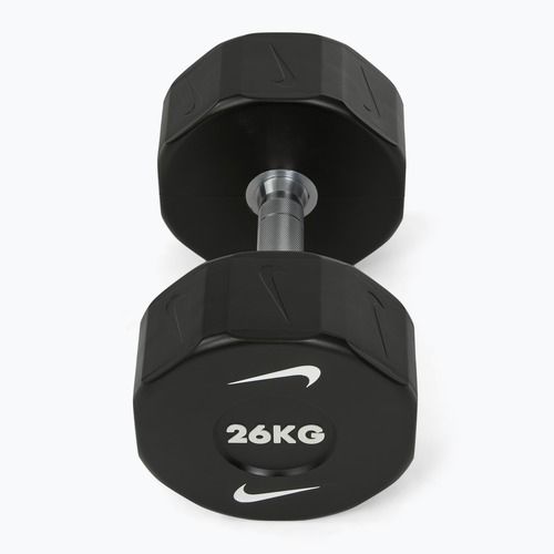 Haltă cromată Nike Strength Pro Urethane Dumbbell 26 kg black/white