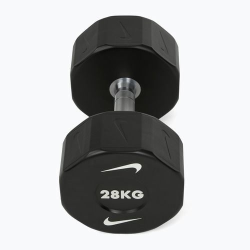 Haltă cromată Nike Strength Pro Urethane Dumbbell 28 kg black/white